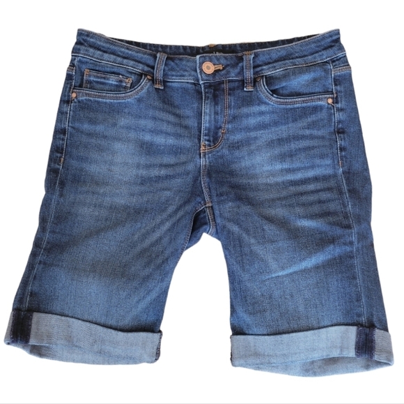 WHBM Bermuda Blue Denim Jean Shorts Size 2 - Picture 2 of 4